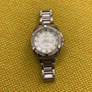 Ladies Seiko Velatura Watch with Diamon Bezel